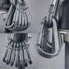Aluminum carabiner - D type quick hook 6 pcs