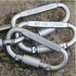 Carabiner de alumínio - D tipo gancho rápido 6 pcs
