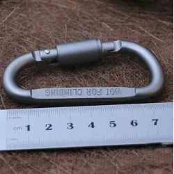 Alumiinikarabiner - D-tyypin nopea koukku 6 pc