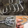 Herramientas de supervivenciacarabiner de aluminio - D tipo gancho rápido 6 piezas