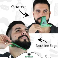 Beard shaping - beard-styling template with comb