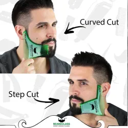 Beard shaping - beard-styling template with comb