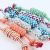Cotton bone & rope - dogs toy 27cm