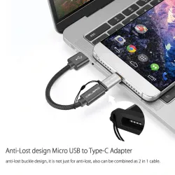 CablesAdaptador USB 3.1 Tipo C Cable - Micro USB Mujer a Tipo C Hombre