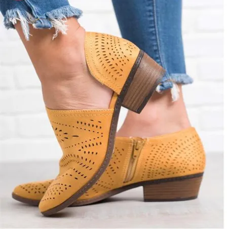 BotasHollow out - botas de tobillo de cuero