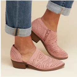 BotasHollow out - botas de tobillo de cuero