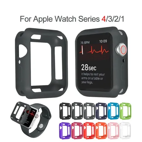 Custodia in silicone morbido - per Apple Watch 42mm - 38mm - 40mm - 44mm