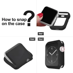 Custodia in silicone morbido - per Apple Watch 42mm - 38mm - 40mm - 44mm