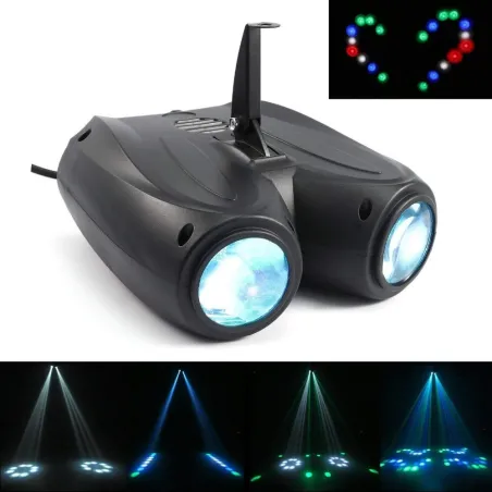 Iluminación de escenarios y eventosAuto & sonido activado - 128 LED RGBW - lámpara láser - proyector