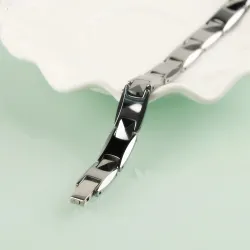 PulserasPulsera de acero inoxidable magnético pulido - Unisex
