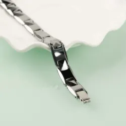 PulserasPulsera de acero inoxidable magnético pulido - Unisex