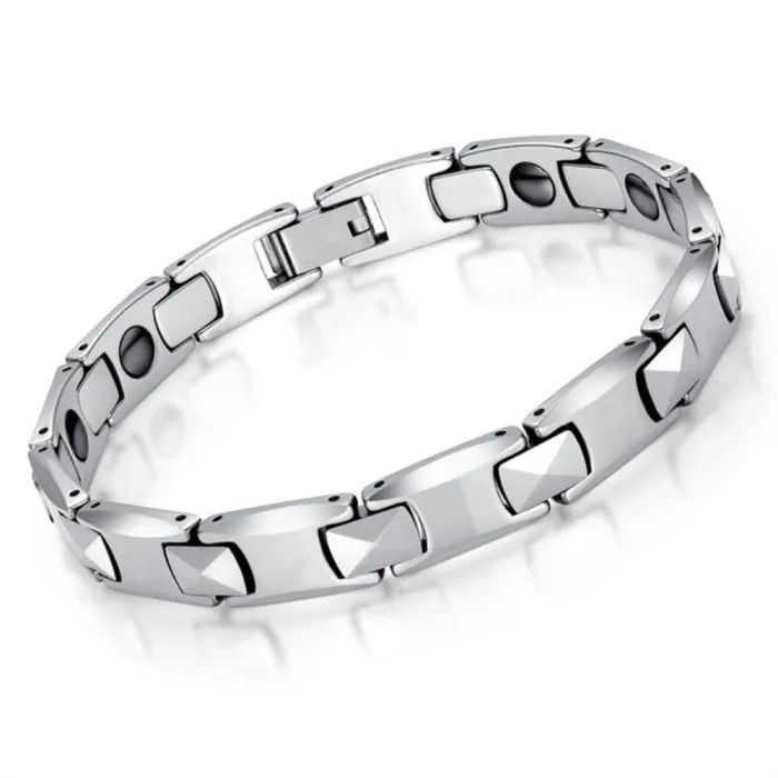 PulserasPulsera de acero inoxidable magnético pulido - Unisex
