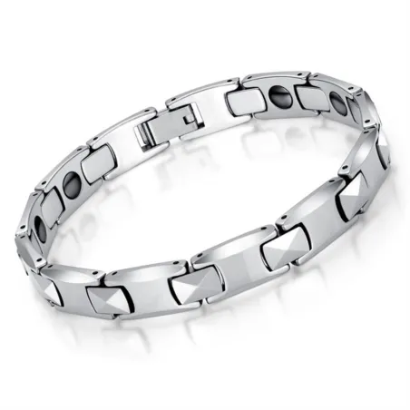 PulserasPulsera de acero inoxidable magnético pulido - Unisex