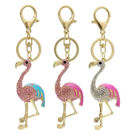 Kristallen Flamingo - sleutelhangerSleutelhangers