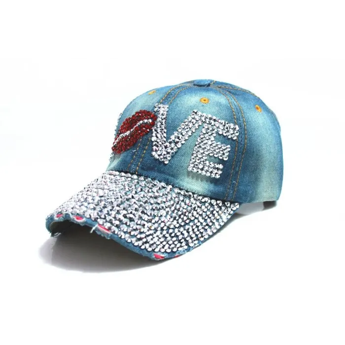Amor de Cristal e lábios - boné de beisebol - unisex