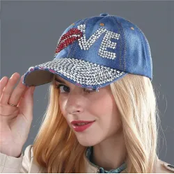 Crystal Love & läppar - baseball cap - unisex