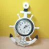 Retro Sea Anchor - Wooden Wall Clock - Mediterranean Style