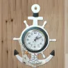 RelojesAnclaje de mar retro - Reloj de pared de madera - Estilo mediterráneo