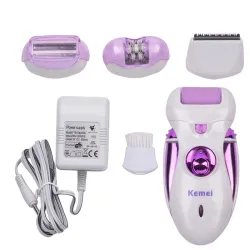4 in 1 Wiederaufladbarer elektrischer Epilator - Rasierer - Trimmer