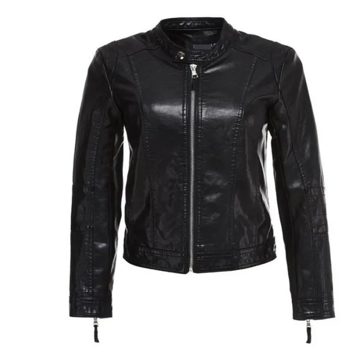 Lederjacke mit Reißverschluss