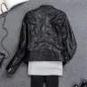Lederjacke mit Reißverschluss