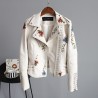 Floral embroidery - leather jacketJassen