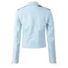 ChaquetasChaqueta de cuero suave con cremalleras