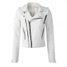 Veste en cuir souple avec fermeture éclair