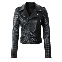 Soft leather jacket with zippers