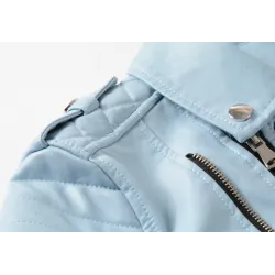 ChaquetasChaqueta de cuero suave con cremalleras