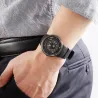 RelojesRotación de bolas - reloj de cuarzo de acero inoxidable con correa de silicona