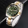 Luxury men's watch - rotatable bezel - sapphire glass - stainless steel watch