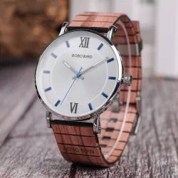 RelojesElegante reloj de cuarzo de madera - unisex