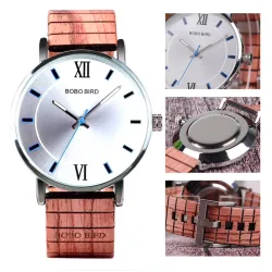 RelojesElegante reloj de cuarzo de madera - unisex