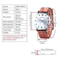 RelojesElegante reloj de cuarzo de madera - unisex