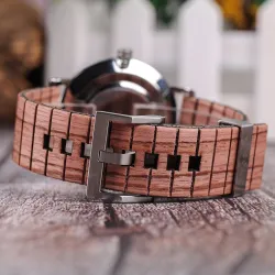RelojesElegante reloj de cuarzo de madera - unisex