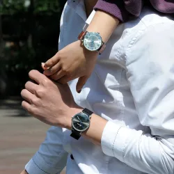 RelojesElegante reloj de cuarzo de madera - unisex