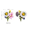 Small chrysanthemum stud earrings