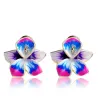 AretesPendientes con flores & cristales