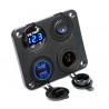 Dual USB socket charger 2.1A+2.1A + 12V & ON-OFF switch LED voltmeter 4 in 1 charger panel for car & motorcycleDiagnosis