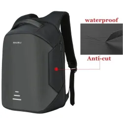 Mochila anti-roubo com carregamento USB - impermeável - saco portátil de 15,6 polegadas
