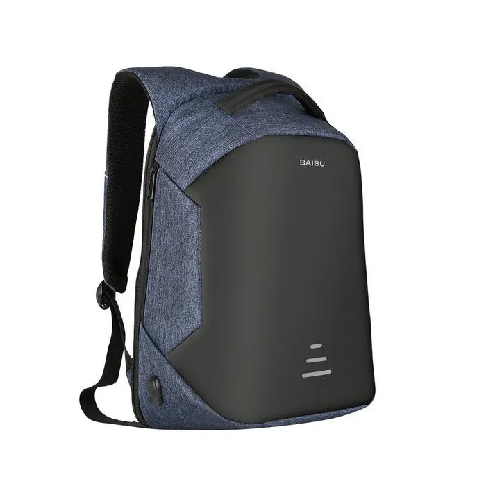 Mochila anti-roubo com carregamento USB - impermeável - saco portátil de 15,6 polegadas