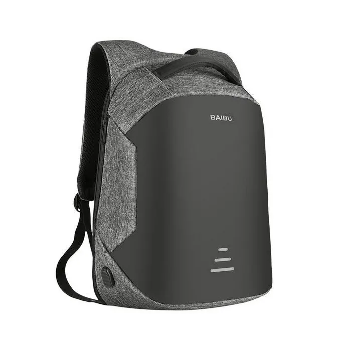 Mochila anti-roubo com carregamento USB - impermeável - saco portátil de 15,6 polegadas