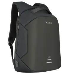 Mochila anti-roubo com carregamento USB - impermeável - saco portátil de 15,6 polegadas