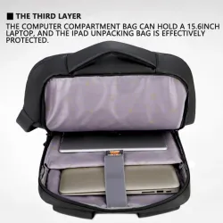 Anti-stöld vattentät reseryggsäck - 15,6 " tum Laptop bag med USB-laddning