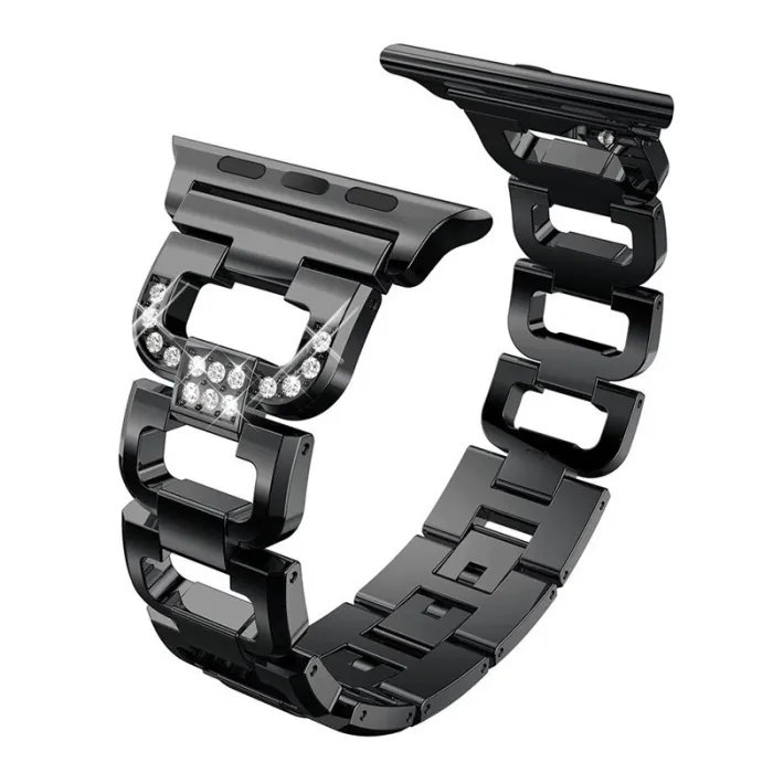 Ropa inteligentePulsera de diamante de cristal - correa para Apple Watch 1-2-3 / 42mm-38mm de acero inoxidable