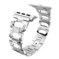 Ropa inteligentePulsera de diamante de cristal - correa para Apple Watch 1-2-3 / 42mm-38mm de acero inoxidable