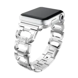 Ropa inteligentePulsera de diamante de cristal - correa para Apple Watch 1-2-3 / 42mm-38mm de acero inoxidable