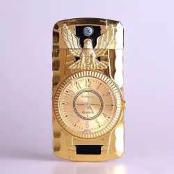 EncendedorButane jet cigarrillo lighter - reloj de cuarzo - antorcha
