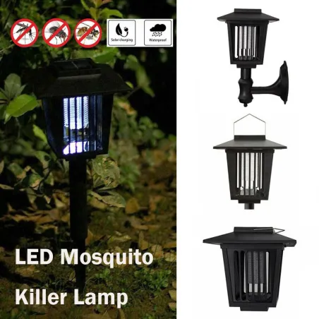 Solar powered LED lampa - myggmördare - trädgårdsljus